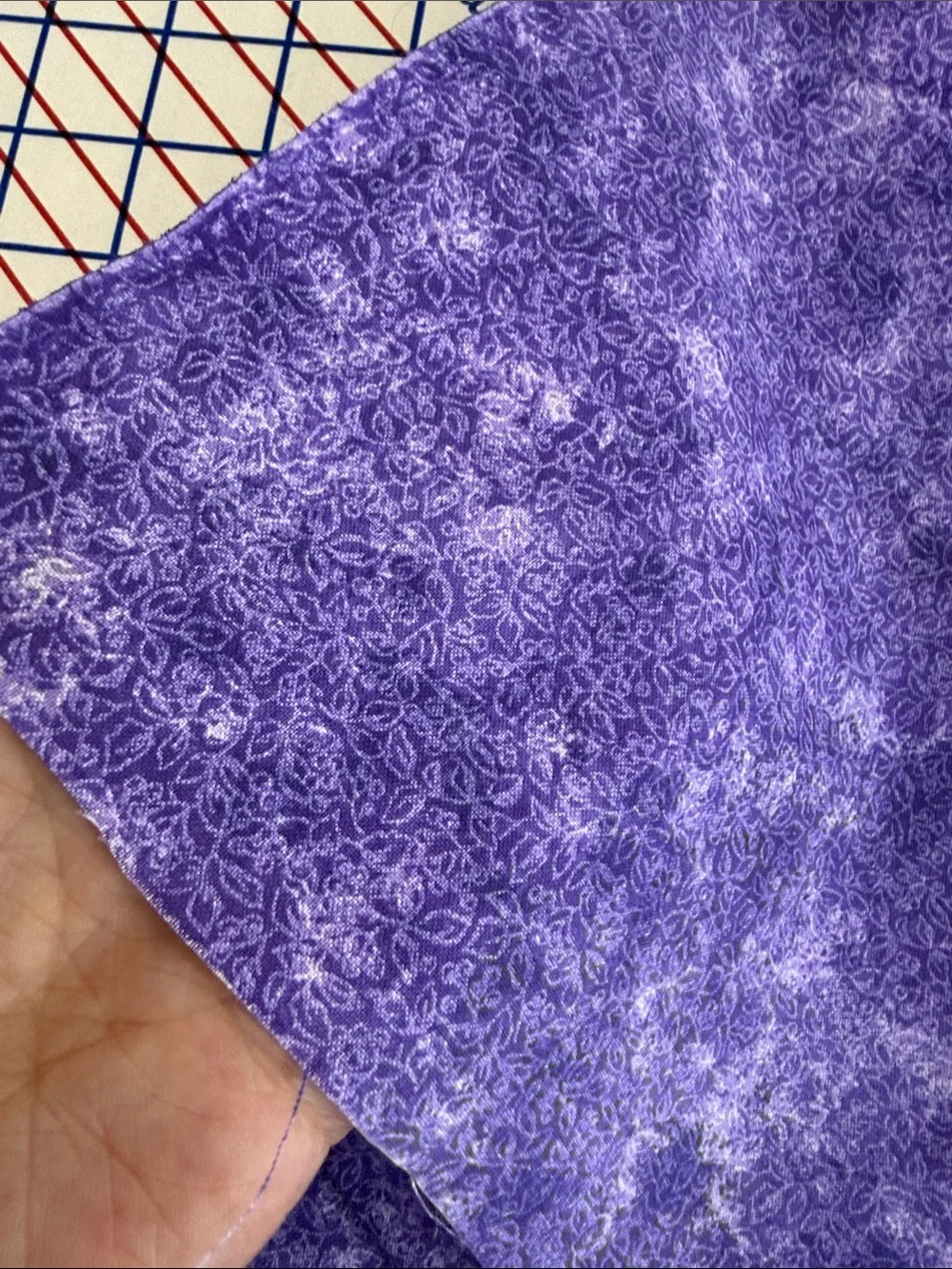 Vintage Purple Tonal Floral Quilting Cotton Fabric 2 Yards x 44